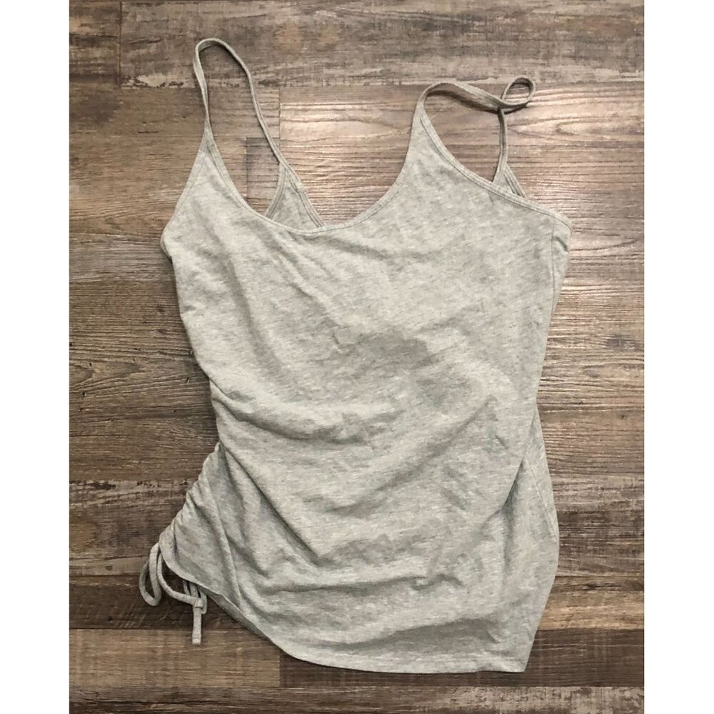 Lululemon Asymmetrical Drawstring Side Gray Tank … - image 1